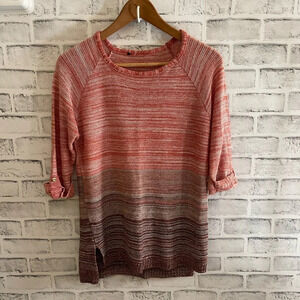 Women’s red/brown 3/4 length sleeve sweater Medium